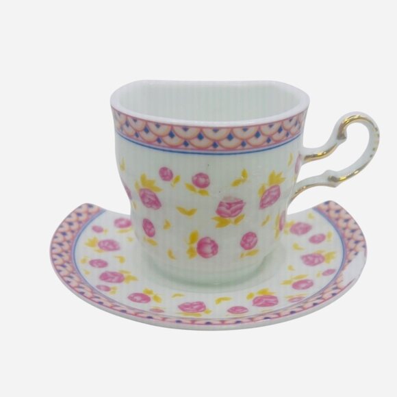 Artisan-crafted Broken China Ring with a Silver Spoon Band & Boho-Metalwork 7.5 - Picture 6 of 12